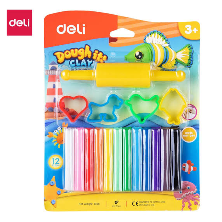 Deli Plasticine 12 Colors DL-WED75041